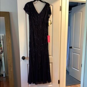 Elegant Navy Evening Dress